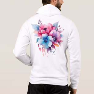 Aquarell-Blumen Florales Design Hoodie