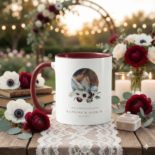 Aquarell-Blumen-Fotomug Tasse