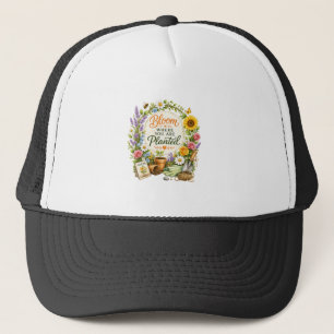 Aquarell-Blumen-Gartenbau-Inspirationsdesign Truckerkappe
