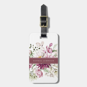 Aquarell-Blumen-Gepäckanhänger Gepäckanhänger