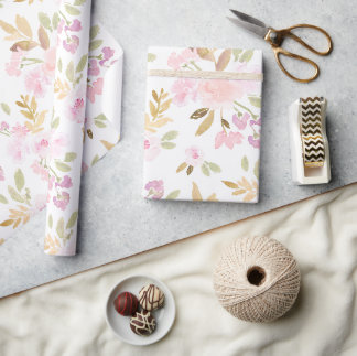 Aquarell-Blumen Geschenkpapier