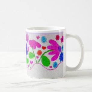 Aquarell-Blumen-Geschenktasse Kaffeetasse
