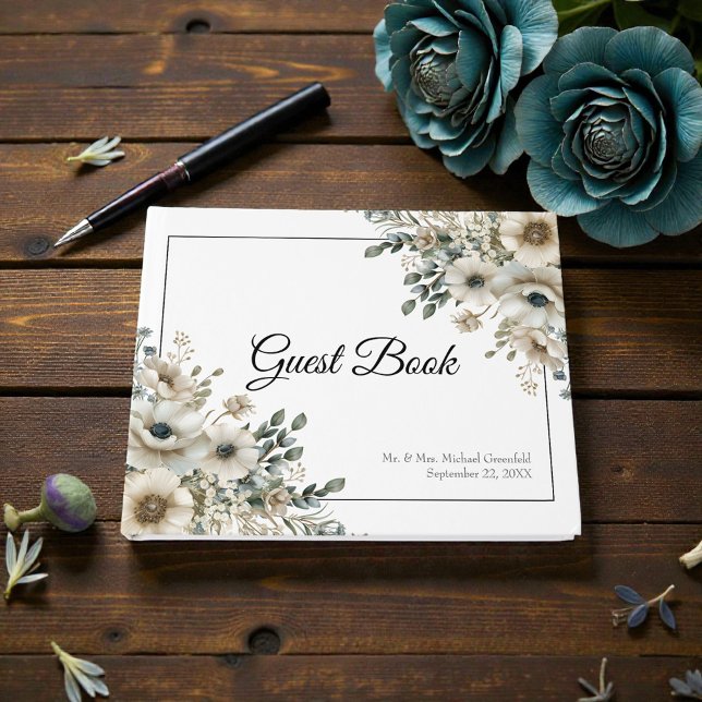 Aquarell-Blumen-Hochzeit Gästebuch (Von Creator hochgeladen)