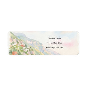 Aquarell-Blumen-Hochzeit-Rücksende-Adressetikett