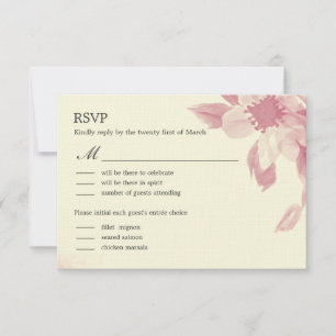 Aquarell-Blumen-Hochzeits-RSVP-Karte RSVP Karte