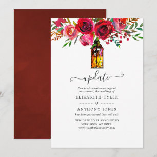 Aquarell-Blumen-Hochzeitsupdate Einladung