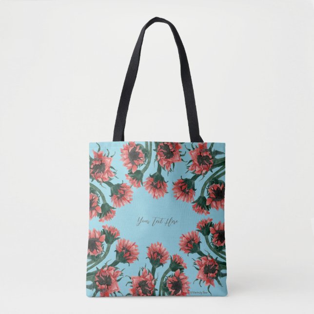 Aquarell-Blumen in Vasen (Vorderseite)