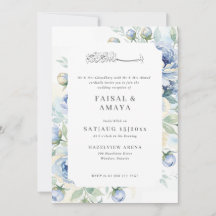 Aquarell-Blumen-islamische-Hochzeitseinladung