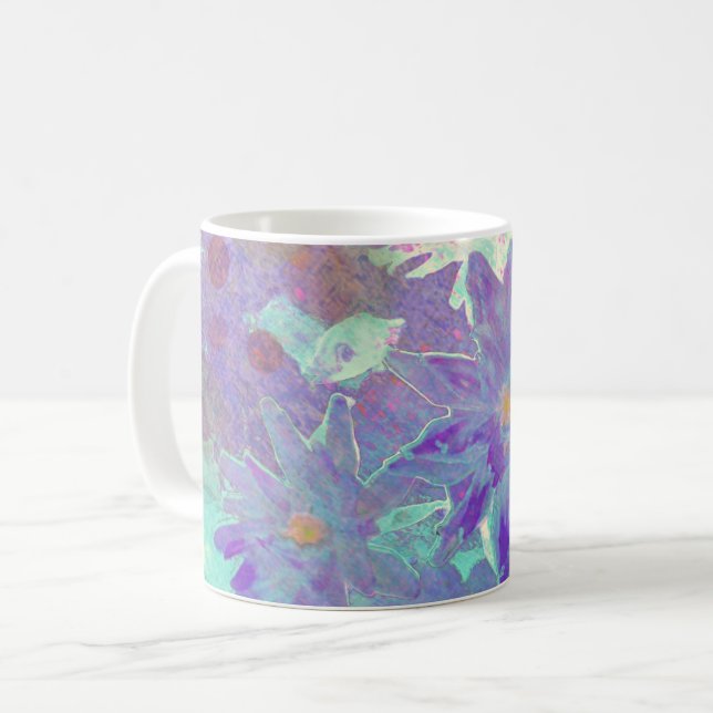 Aquarell-Blumen Kaffeetasse (Vorderseite Links)