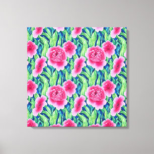 Aquarell-Blumen-Leinwanddruck Leinwanddruck