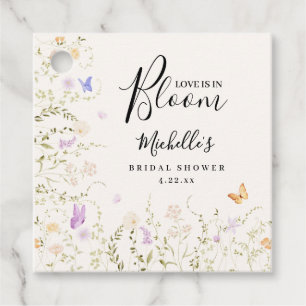 Aquarell Blumen Liebe ist in Blüte Brautparty Geschenkanhänger