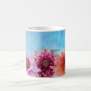 Aquarell-Blumen Moderne Florale Eleganz Kaffeetasse