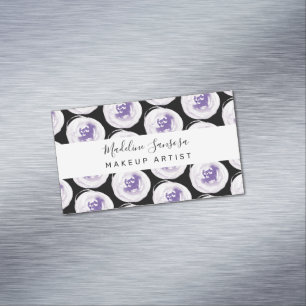 Aquarell Blumen Mohn Schönheit Make-up Nägel Magnetische Visitenkarte