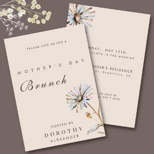 Aquarell Blumen-Muttertags-Brunch Einladung