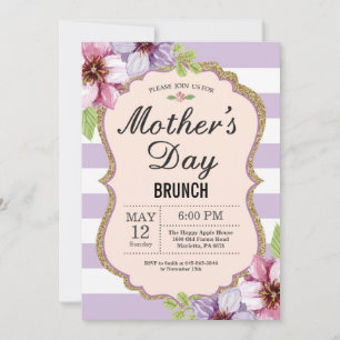 Aquarell-Blumen-Muttertags-Brunch-Einladung Einladung