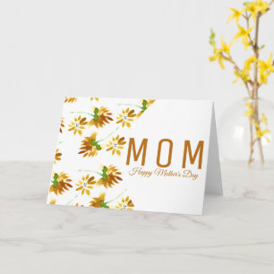 Aquarell-Blumen-Muttertags-Schrift Karte