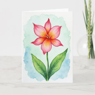 Aquarell-Blumen-Muttertagskarte Karte