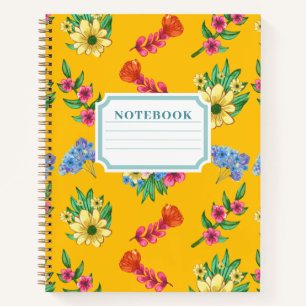 Aquarell-Blumen-Notizbuch Notizbuch