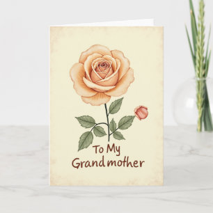 Aquarell-Blumen-Oma-Karte Karte