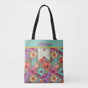 Aquarell Blumen Orange Aqua Creme Rose Botanisch