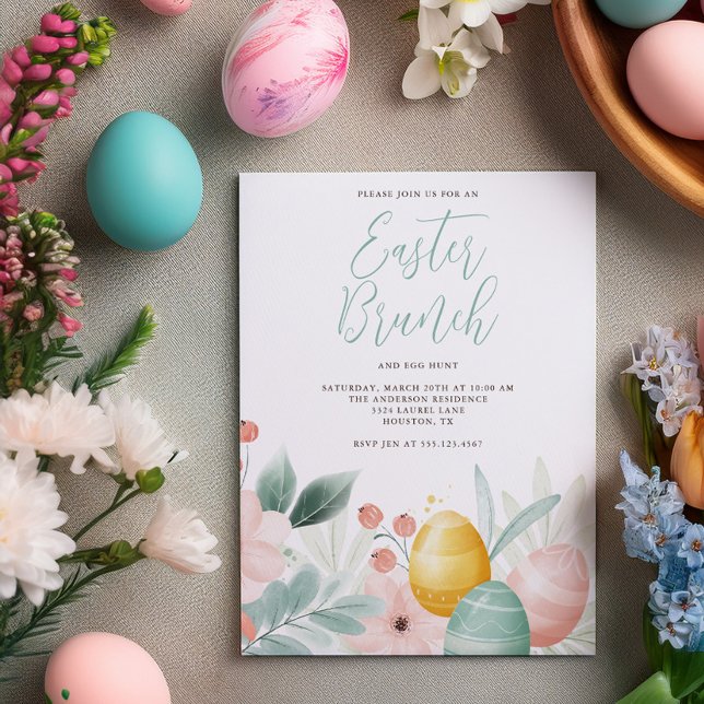 Aquarell-Blumen-Oster-Brunch Einladung (Von Creator hochgeladen)