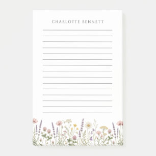 Aquarell-Blumen-Personalisierte-To-Do-Liste Post-it Klebezettel