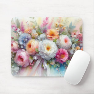 Aquarell-Blumen-Rosen-Malerei-Kunstvorlage Mousepad