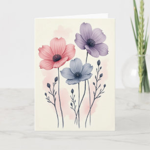 Aquarell-Blumen-Schönheitskarte Karte
