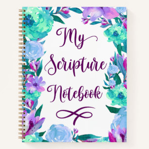Aquarell-Blumen-Schrift-Notizbuch Notizbuch