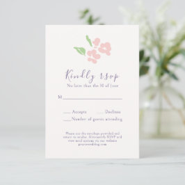 Aquarell-Blumen-Script-Hochzeit RSVP-Karte RSVP Karte