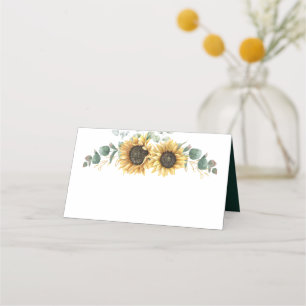 Aquarell Blumen Sonnenblume Hochzeit Platzkarte