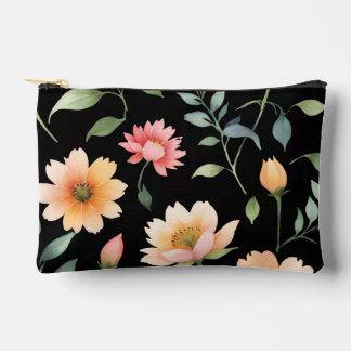 Aquarell-Blumen-Täschchen Zubehörtasche