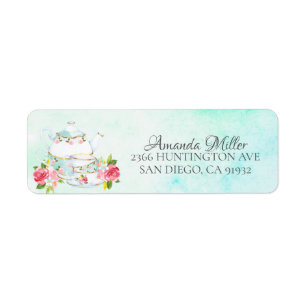 Aquarell-Blumen-Tee-Braut-Show