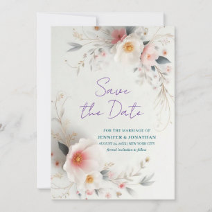 Aquarell-Blumen-Typografie-Skript-Sparen-Sie-das-D Save The Date