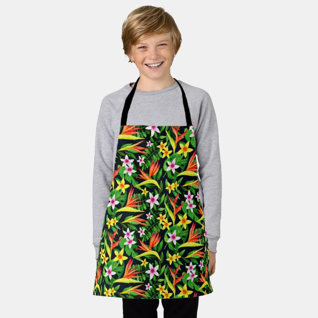 Aquarell-Blumen-und-Frucht-Blumenmuster-23768 Schürze (Getragen)