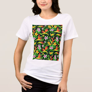 Aquarell-Blumen-und-Frucht-Blumenmuster-23768 Tri-Blend Shirt