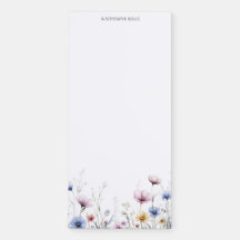 Aquarell-Blumen-Unterrand-Wildblumen