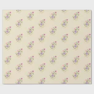 Aquarell-Blumen-Weich-Minimalistischer-Vintage-Sti Geschenkpapier