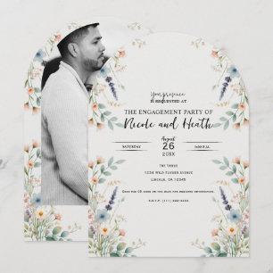 Aquarell Blumen Wildblumen Frühlingshochzeit Einladung