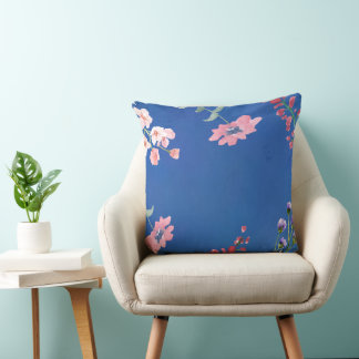 Aquarell-Blumen-Wurfkissen Kissen