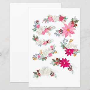 Aquarell-Blumen zum Ausschneiden und Collagieren