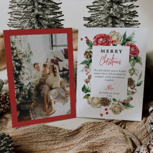 Aquarell Blumenbeeren Rahmen Foto Weihnachten