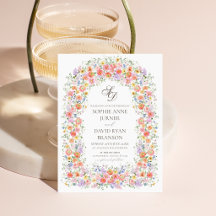 Aquarell-Blumenbogen-Garten-Whimsical-Hochzeit