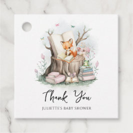 Aquarell Blumenbücher Kinderdusche Danke Geschenkanhänger