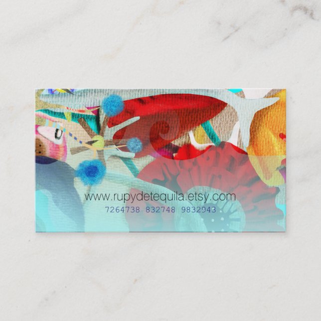 Aquarell-Blumendesigner Visitenkarte (Vorderseite)