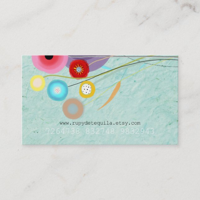 Aquarell-Blumendesigner Visitenkarte (Vorderseite)