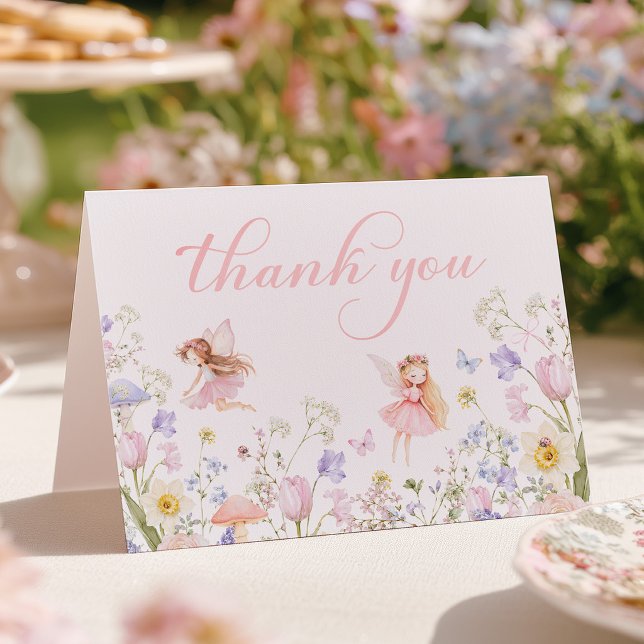 Aquarell-Blumenfee  Dankeskarte (Von Creator hochgeladen)