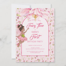 Aquarell-Blumenfee-Mädchen-Geburtstag