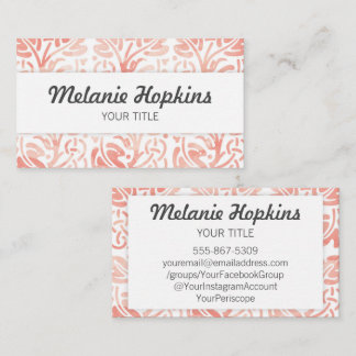 Aquarell-Blumenfliesen-Muster-ErdVisitenkarte Visitenkarte