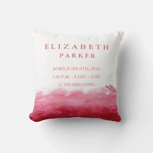 Aquarell Blumengarten Kindergarten Pilze Kissen (Vorderseite)